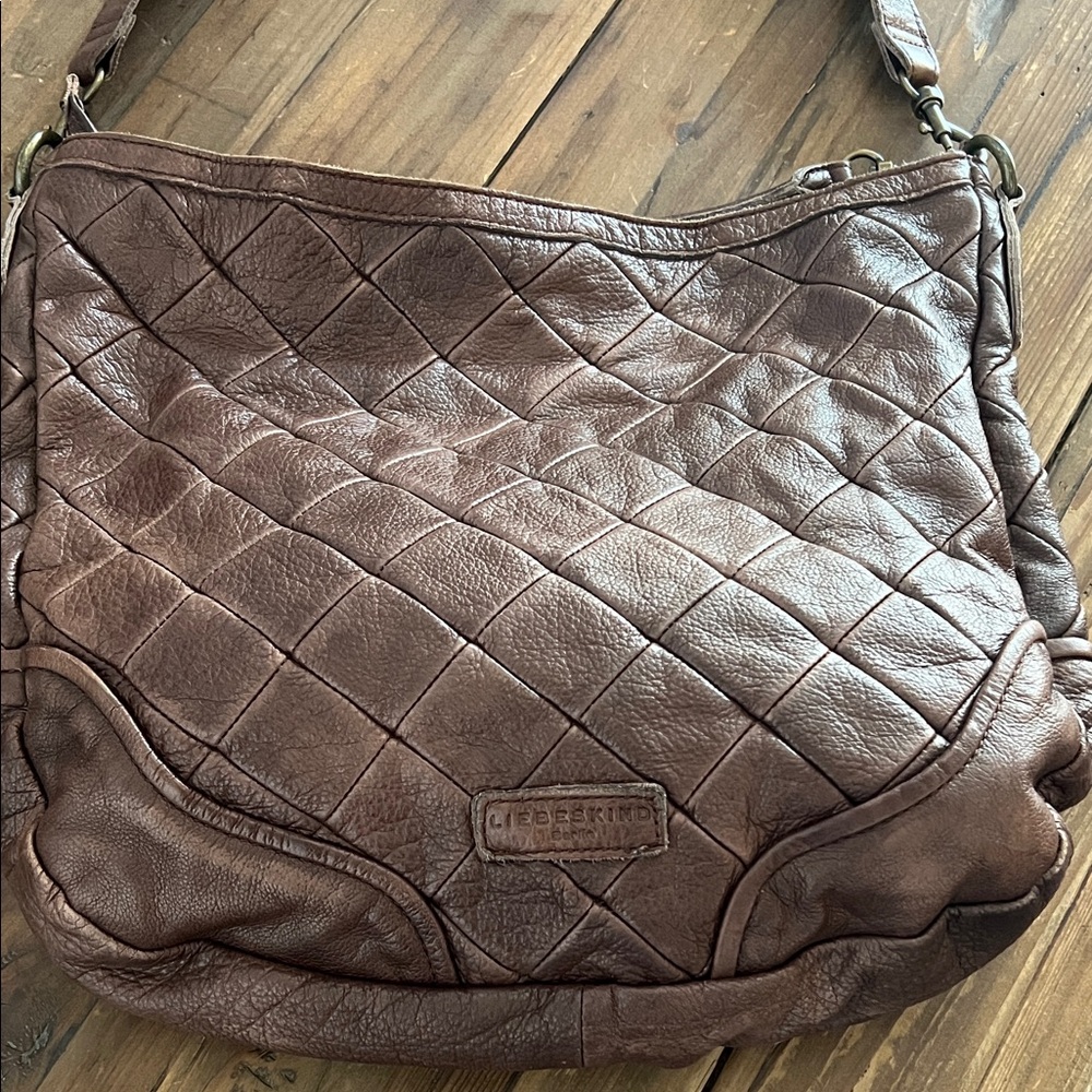 EUC Liebeskind Dark Brown Quilted Shoulder Bag - Picture 2 of 11